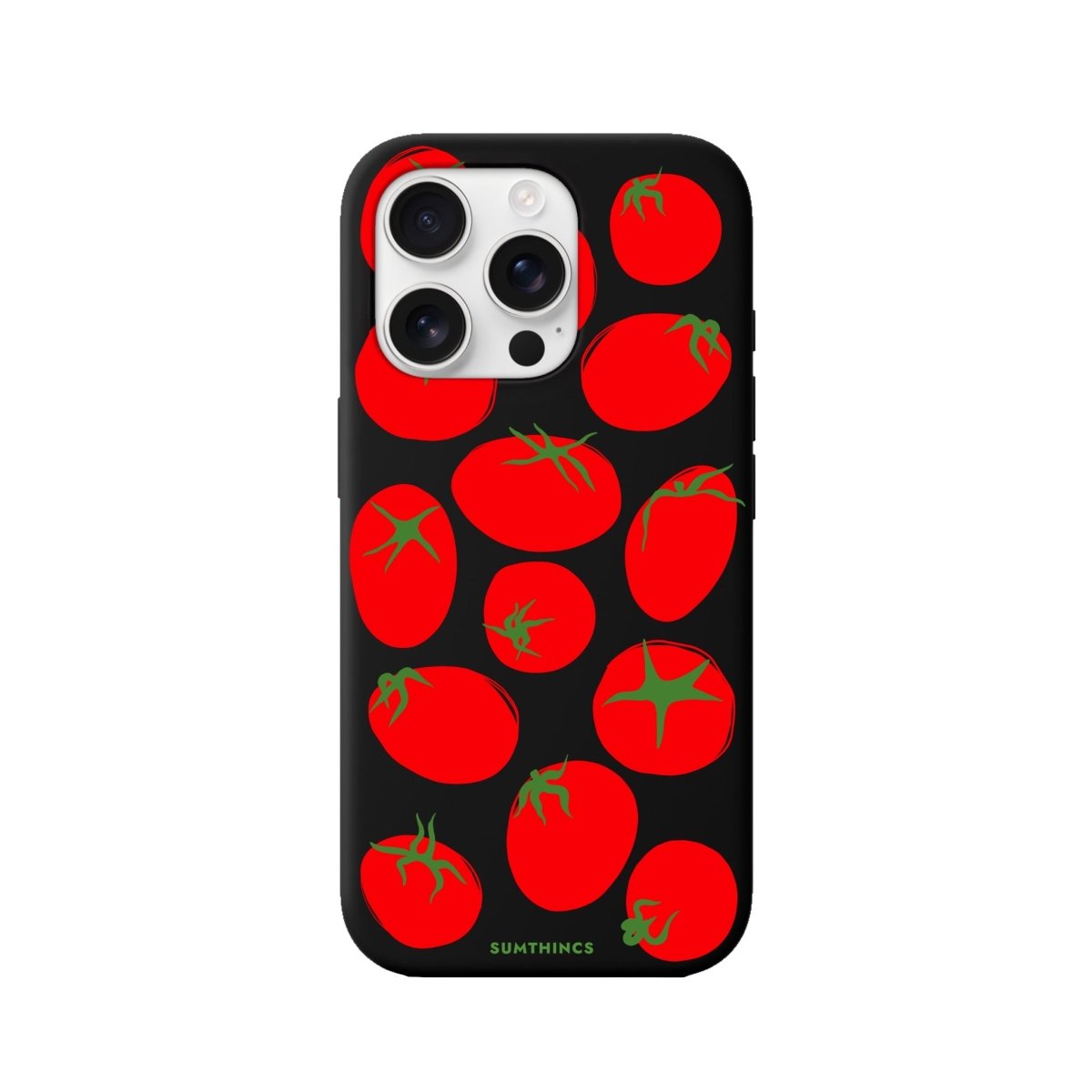 iPhone 16 Pro Tomatoes Premium Telefon Kılıfı Siyah - SUMTHINCS