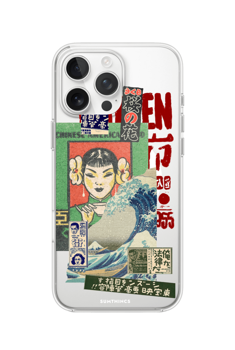 iPhone 16 Pro Vintage Poster Clear Magsafe Şeffaf Telefon Kılıfı - SUMTHINCS