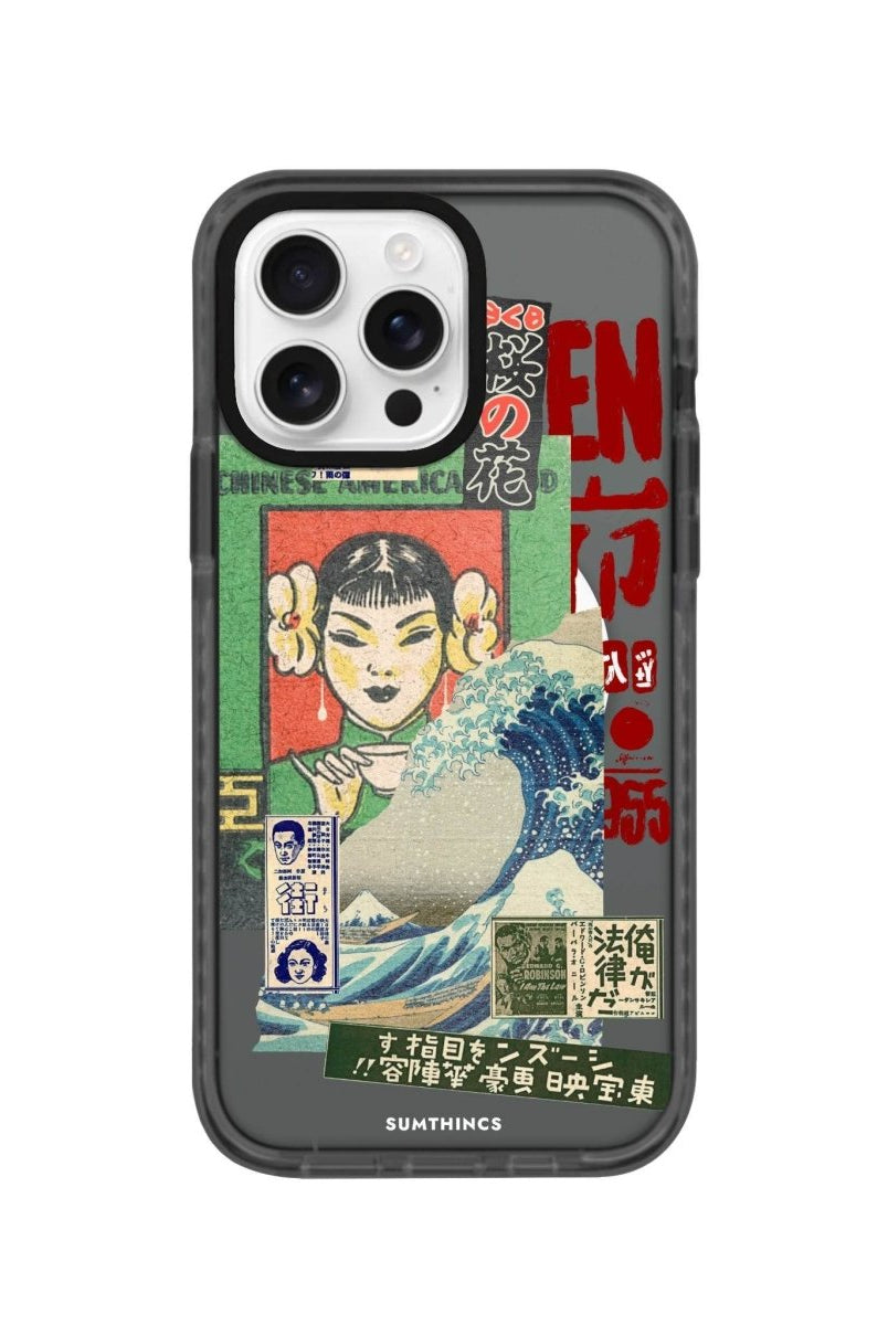 iPhone 16 Pro Vintage Poster Magsafe Procase Şeffaf Telefon Kılıfı Antrasit - SUMTHINCS