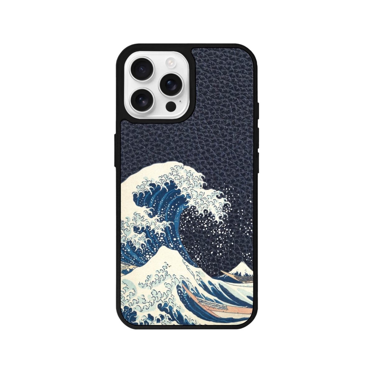 iPhone 16 Pro Waves Leather Vegan Deri Telefon Kılıfı Pasifik Mavi - SUMTHINCS