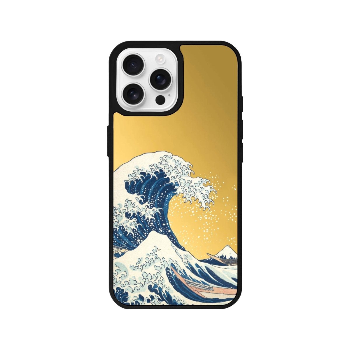 iPhone 16 Pro Waves Mirror Aynalı Telefon Kılıfı Altın - SUMTHINCS