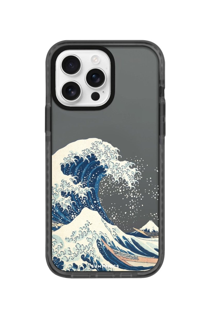 iPhone 16 Pro Waves Procase Şeffaf Telefon Kılıfı Antrasit - SUMTHINCS