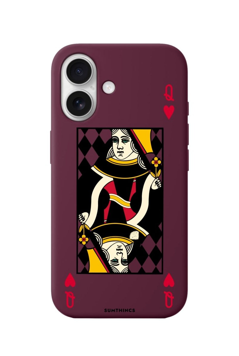 iPhone 16 Queen Premium Telefon Kılıfı Bordo - SUMTHINCS