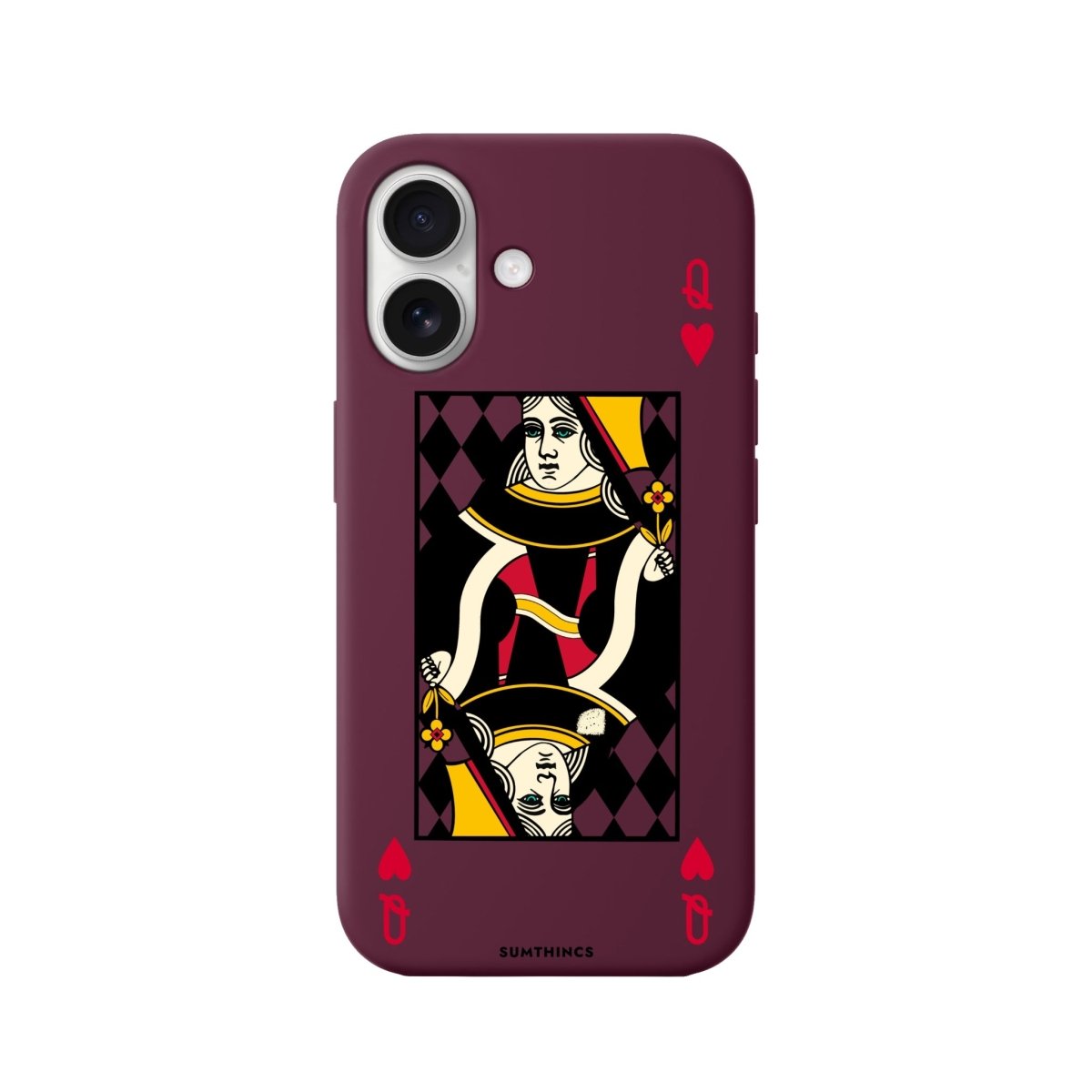 iPhone 16 Queen Premium Telefon Kılıfı Bordo - SUMTHINCS