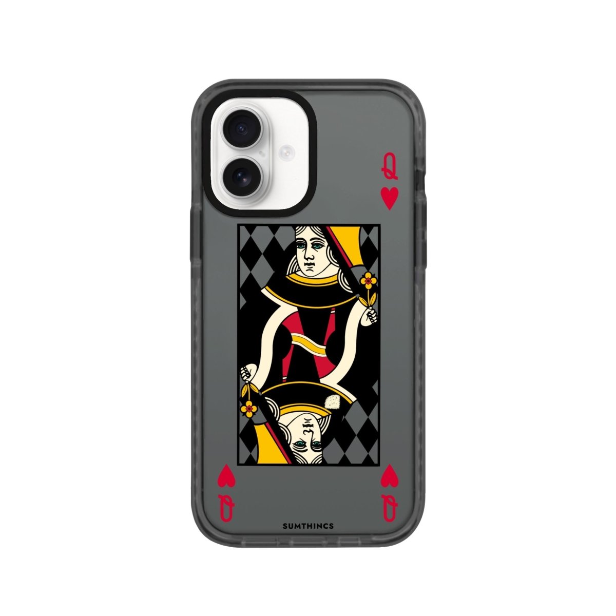 iPhone 16 Queen Procase Şeffaf Telefon Kılıfı Antrasit - SUMTHINCS