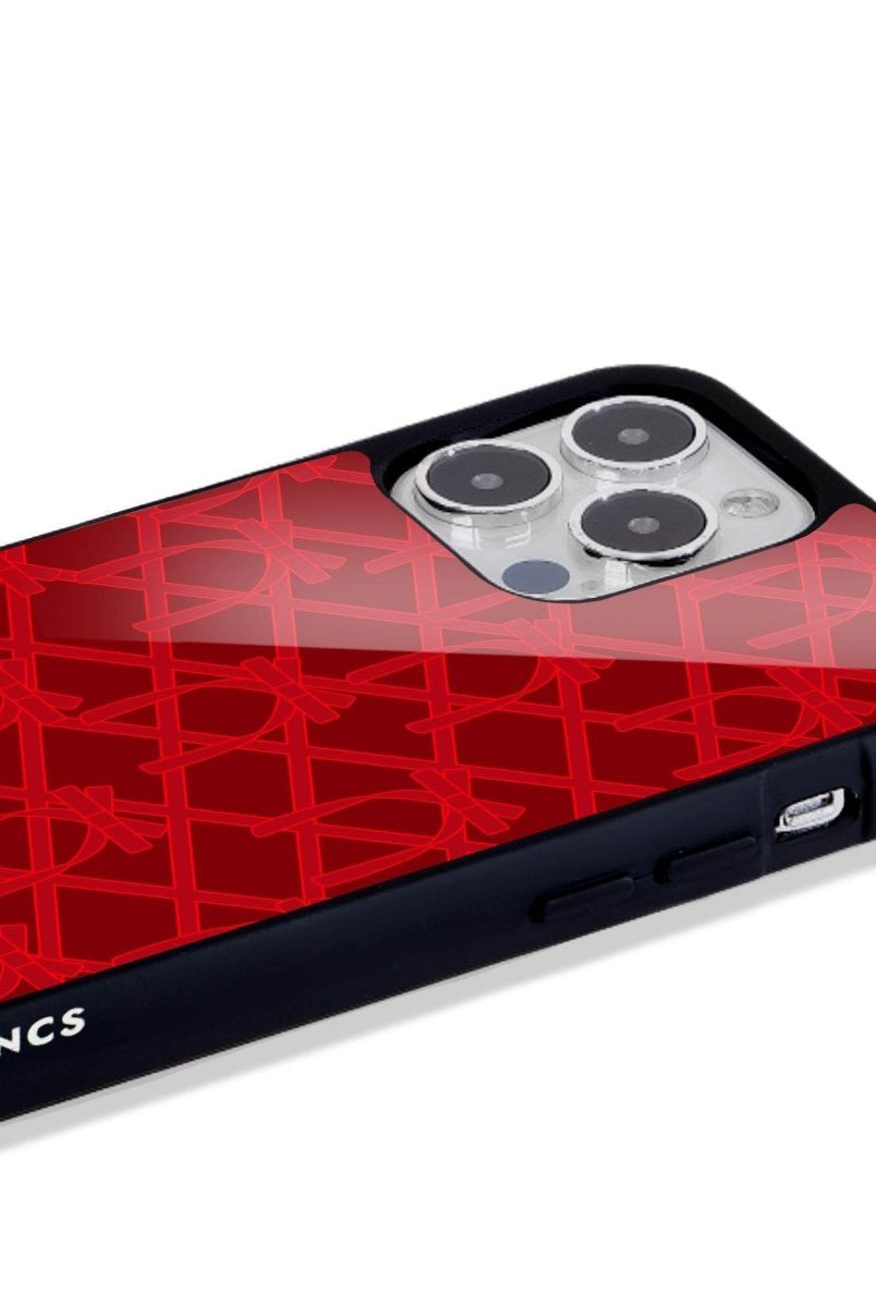 iPhone 16 Ribbon Grid Glossy Cam Telefon Kılıfı - SUMTHINCS