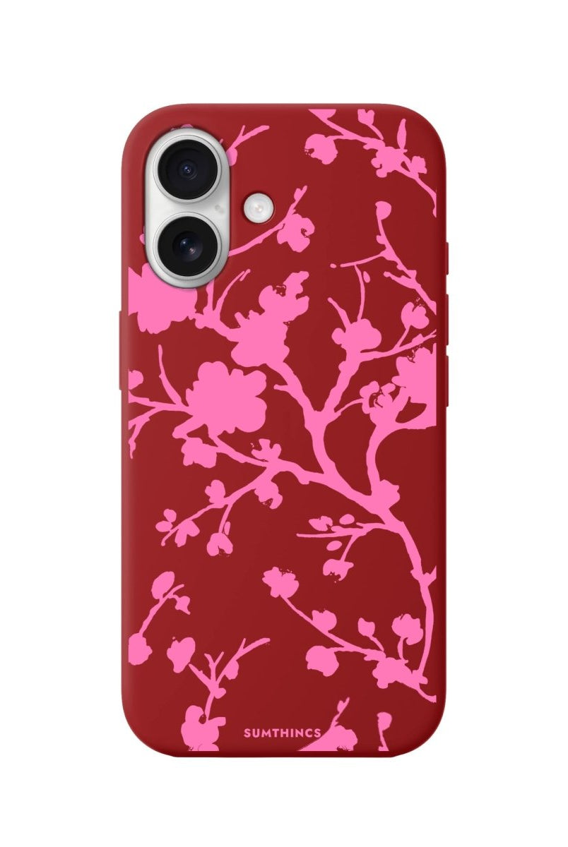iPhone 16 Sakura Premium Telefon Kılıfı Kırmızı - SUMTHINCS