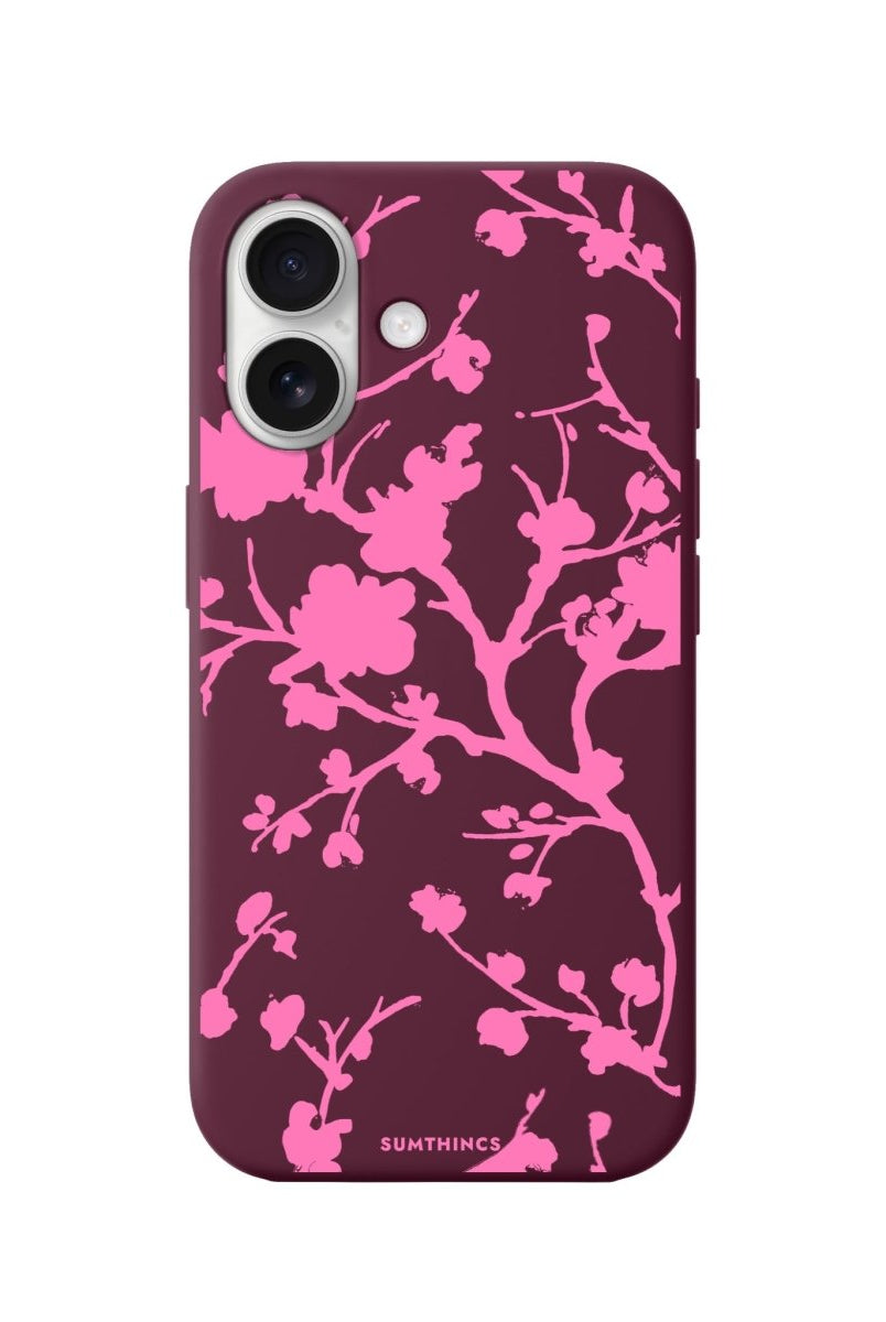 iPhone 16 Sakura Premium Telefon Kılıfı Bordo - SUMTHINCS