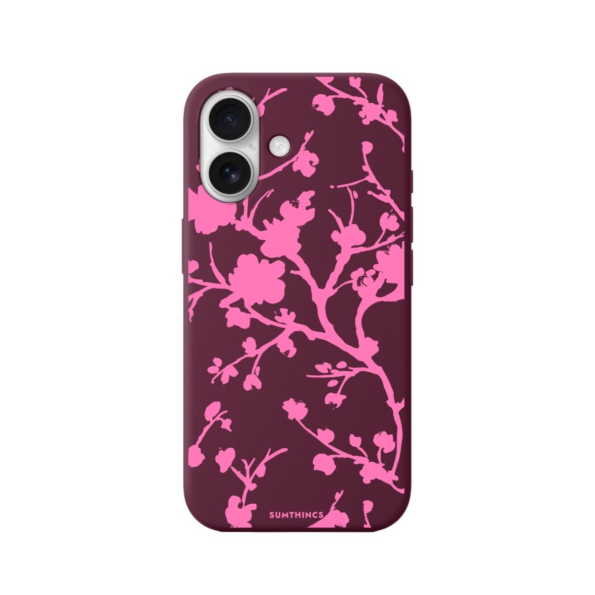 iPhone 16 Sakura Premium Telefon Kılıfı Bordo - SUMTHINCS