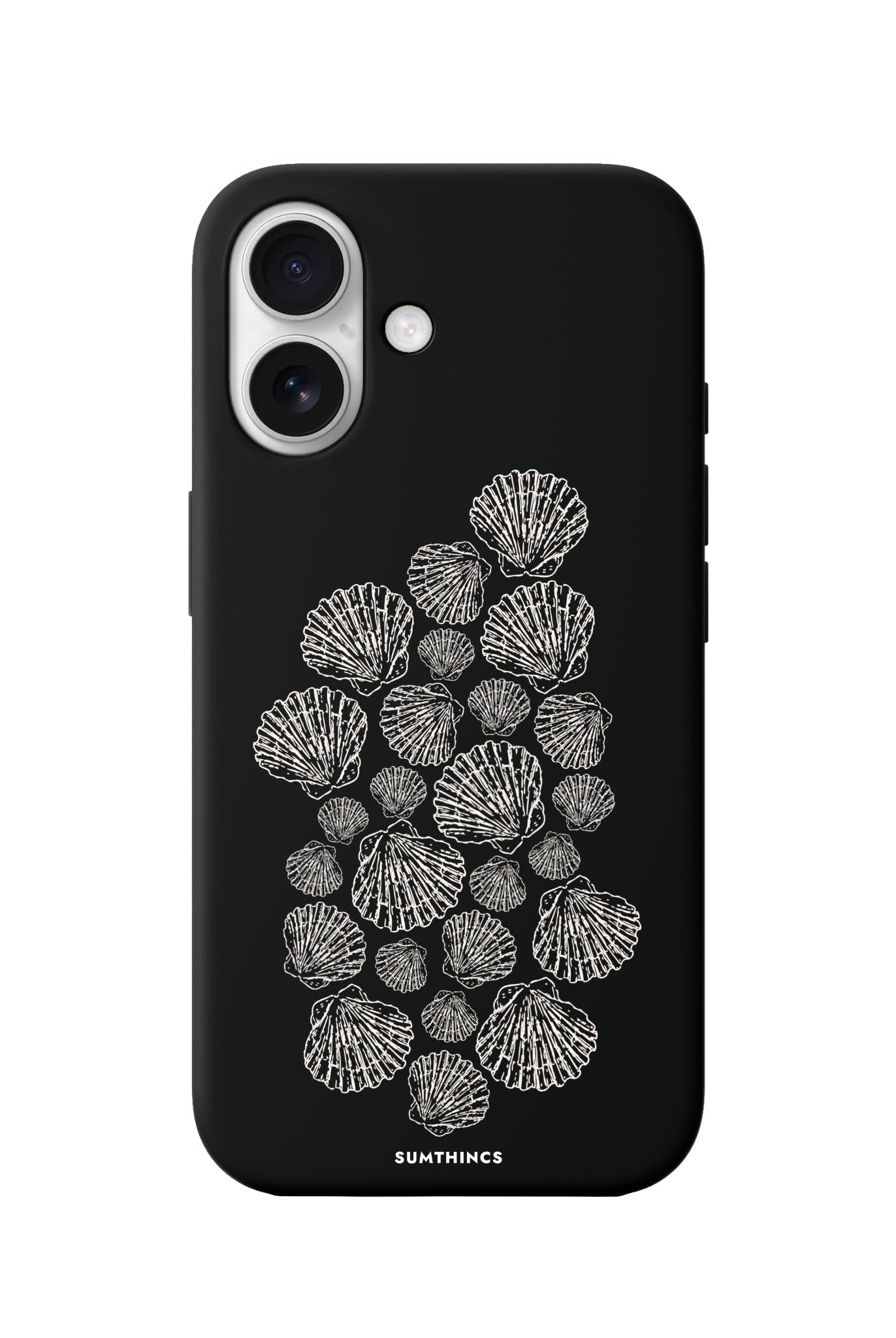 iPhone 16 Shell Print Premium Telefon Kılıfı Siyah - SUMTHINCS