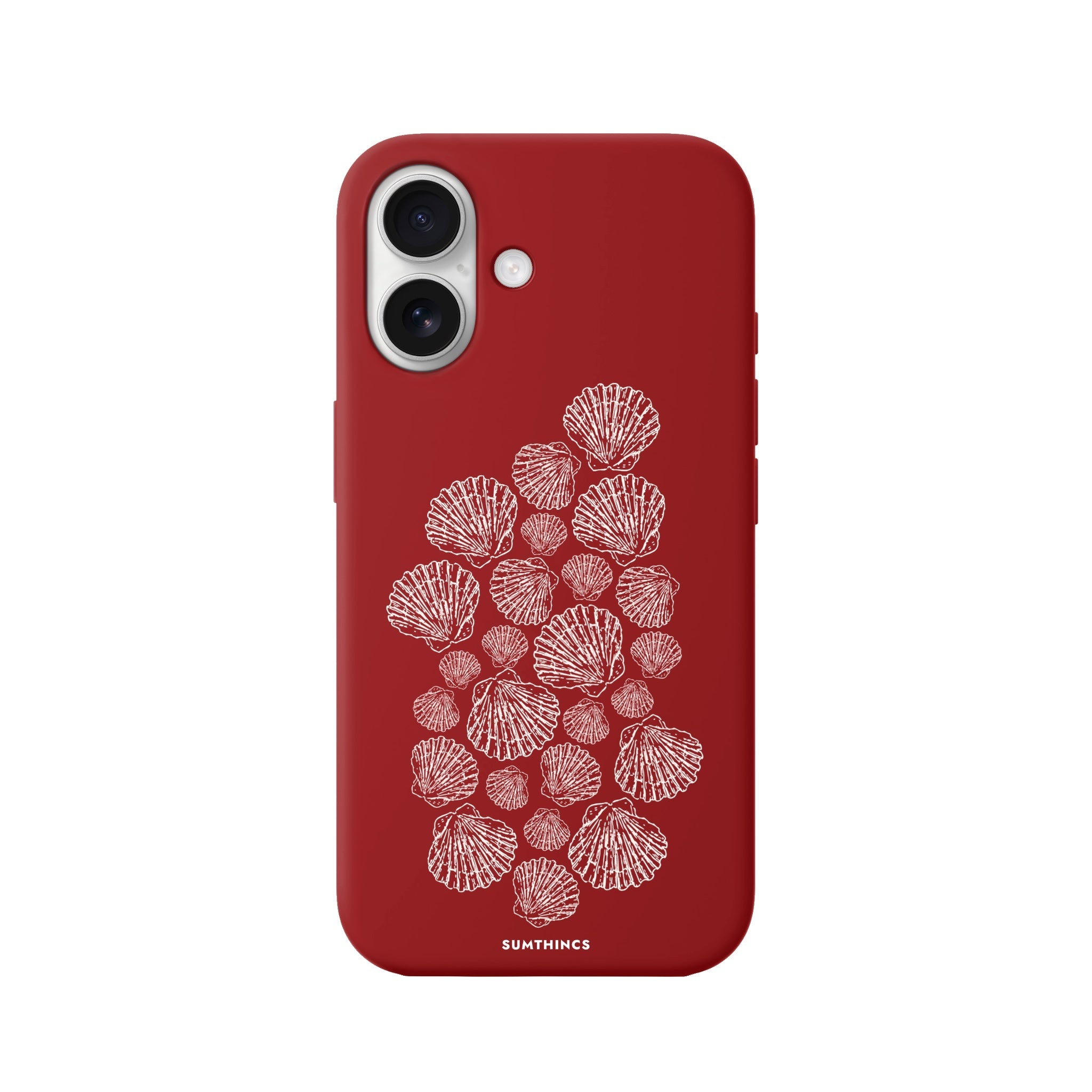 iPhone 16 Shell Print Premium Telefon Kılıfı Kırmızı - SUMTHINCS