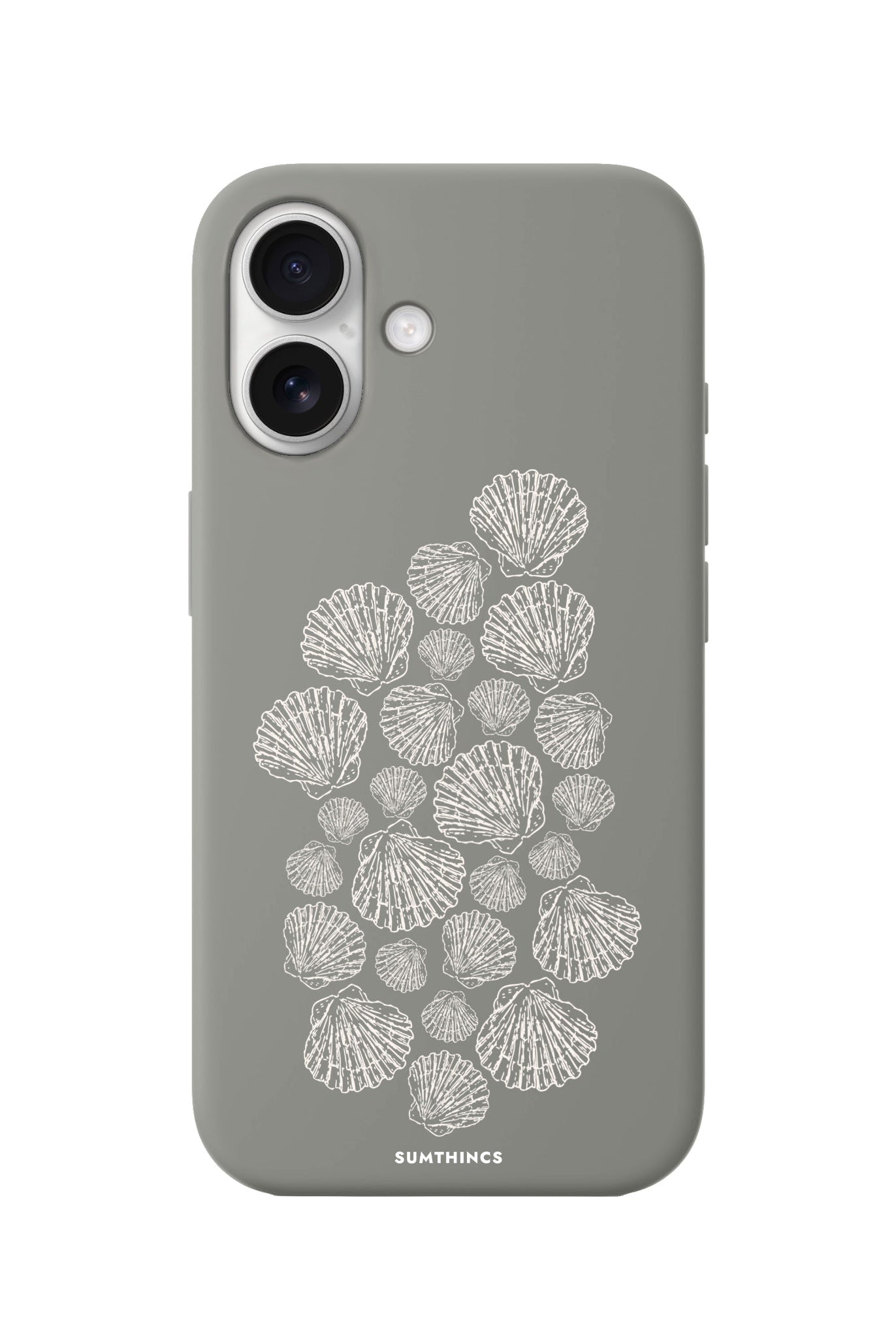 iPhone 16 Shell Print Premium Telefon Kılıfı Gri - SUMTHINCS
