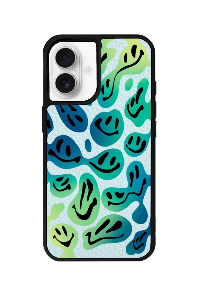 iPhone 16 Smiley Leather Vegan Deri Telefon Kılıfı - SUMTHINCS