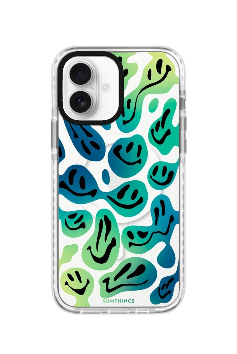 iPhone 16 Smiley Magsafe Procase Şeffaf Telefon Kılıfı Antrasit - SUMTHINCS