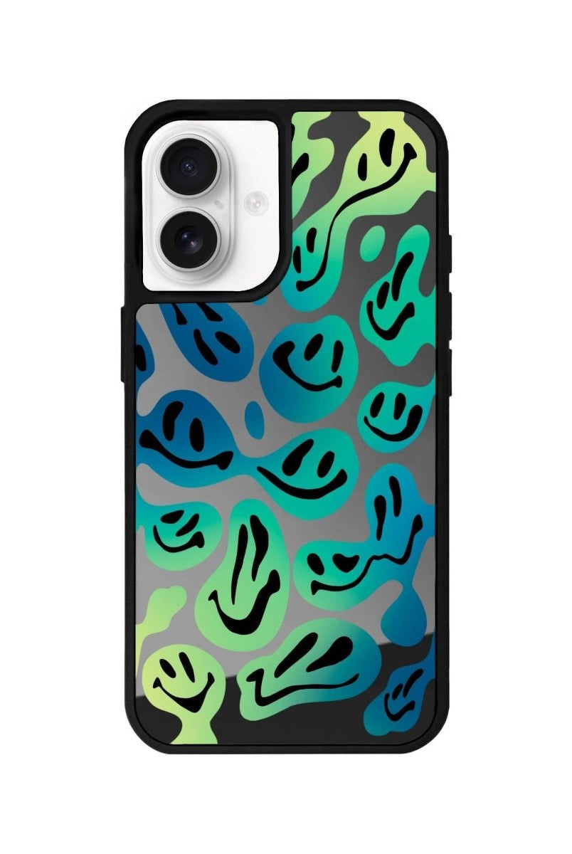 iPhone 16 Smiley Mirror Aynalı Telefon Kılıfı Antrasit - SUMTHINCS