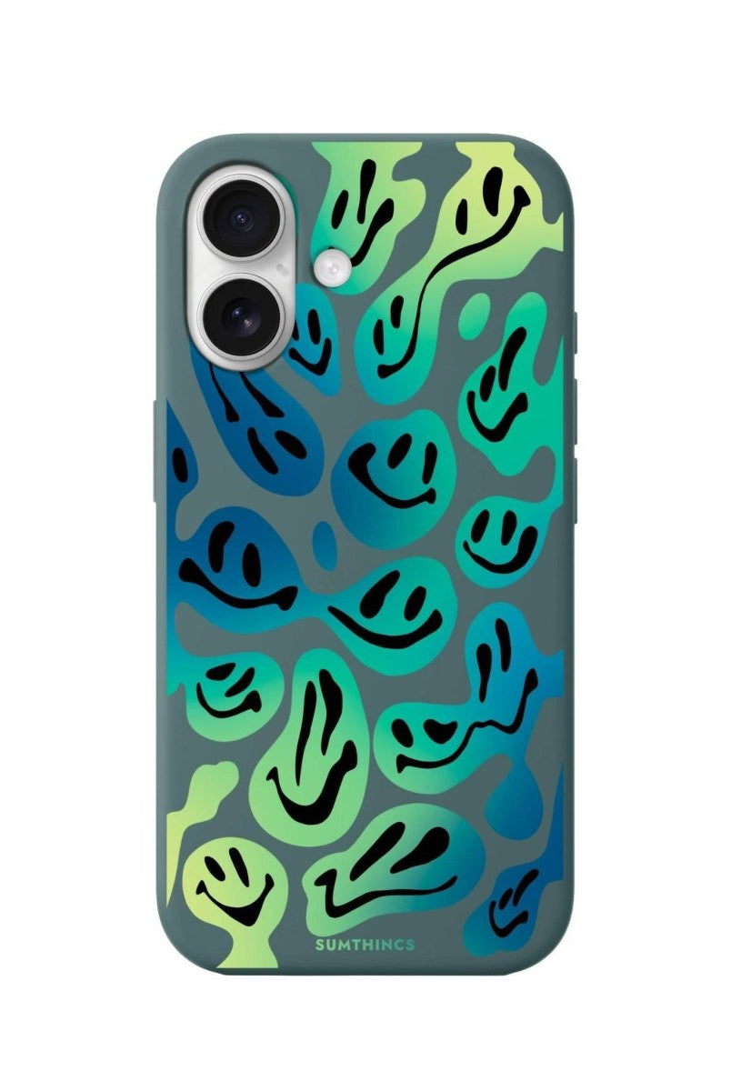 iPhone 16 Smiley Premium Telefon Kılıfı Kaktüs Yeşili - SUMTHINCS