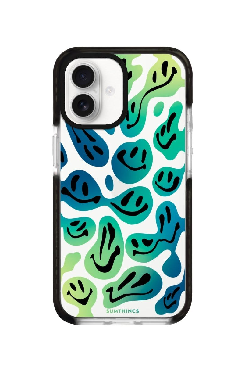 iPhone 16 Smiley Procase Şeffaf Telefon Kılıfı Siyah Şeffaf - SUMTHINCS