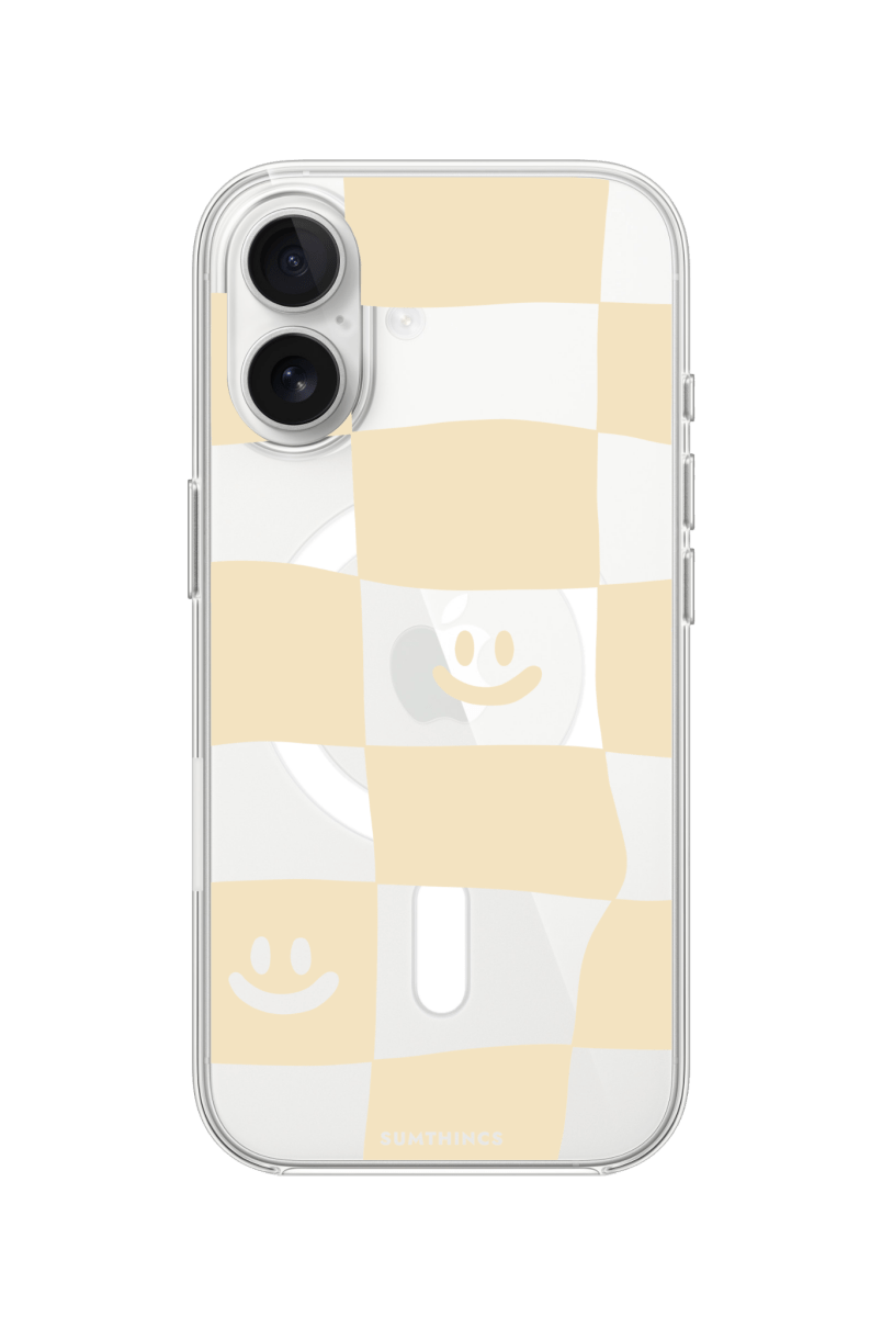 iPhone 16 Smiling Check Clear Magsafe Şeffaf Telefon Kılıfı - SUMTHINCS