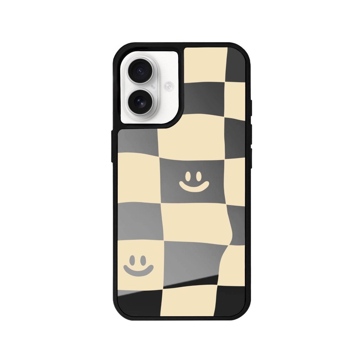 iPhone 16 Smiling Check Mirror Aynalı Telefon Kılıfı Antrasit - SUMTHINCS