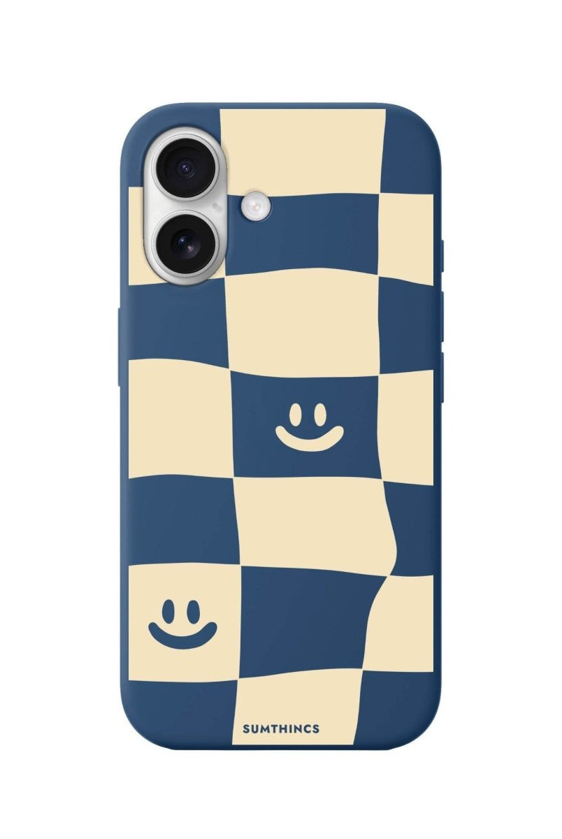 iPhone 16 Smiling Check Premium Telefon Kılıfı Pasifik Mavi - SUMTHINCS