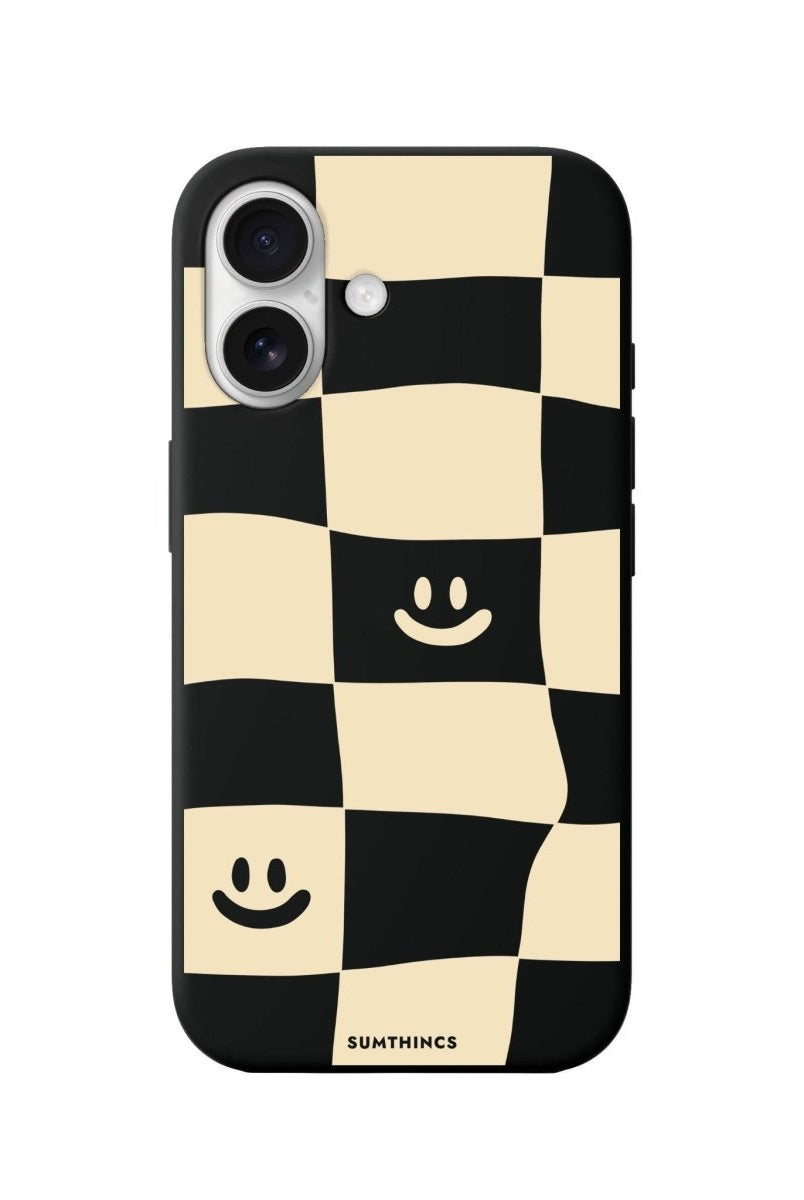 iPhone 16 Smiling Check Premium Telefon Kılıfı Siyah - SUMTHINCS