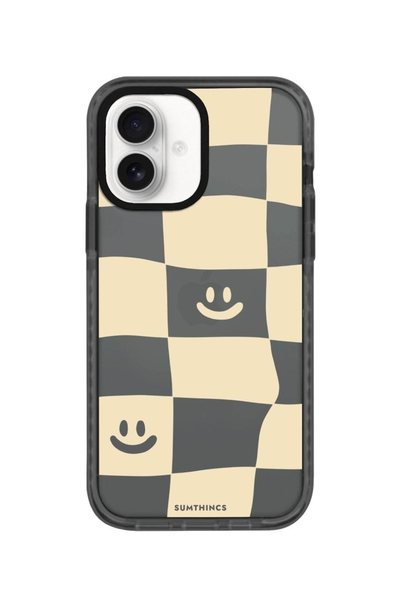 iPhone 16 Smiling Check Procase Şeffaf Telefon Kılıfı Antrasit - SUMTHINCS