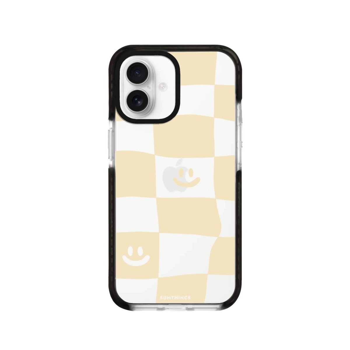 iPhone 16 Smiling Check Procase Şeffaf Telefon Kılıfı Siyah Şeffaf - SUMTHINCS