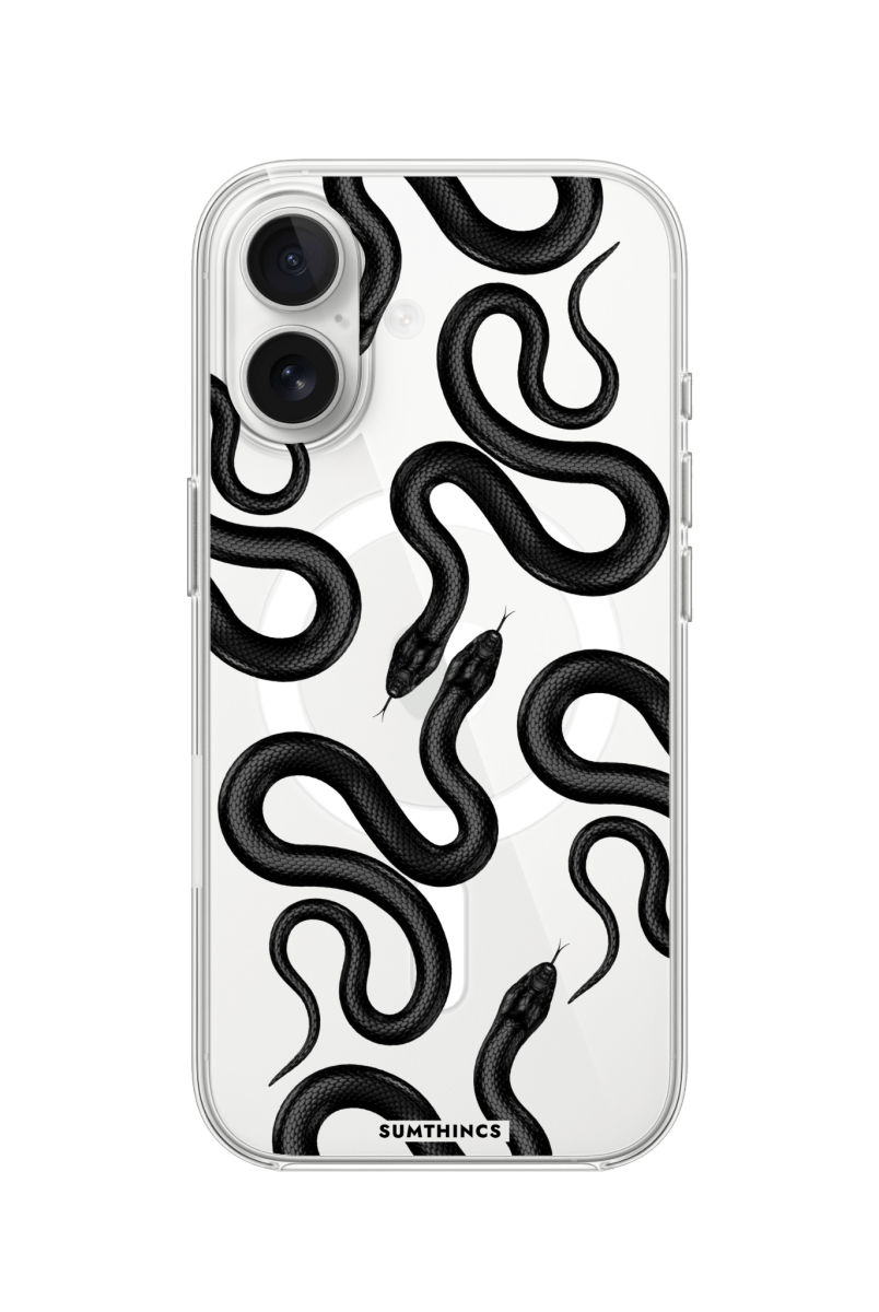 iPhone 16 Snakes Clear Magsafe Şeffaf Telefon Kılıfı - SUMTHINCS