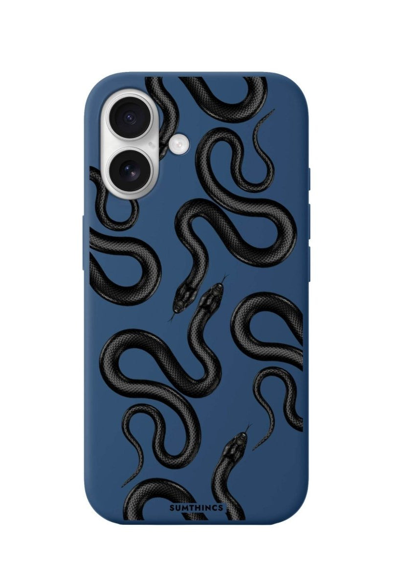 iPhone 16 Snakes Premium Telefon Kılıfı Pasifik Mavi - SUMTHINCS