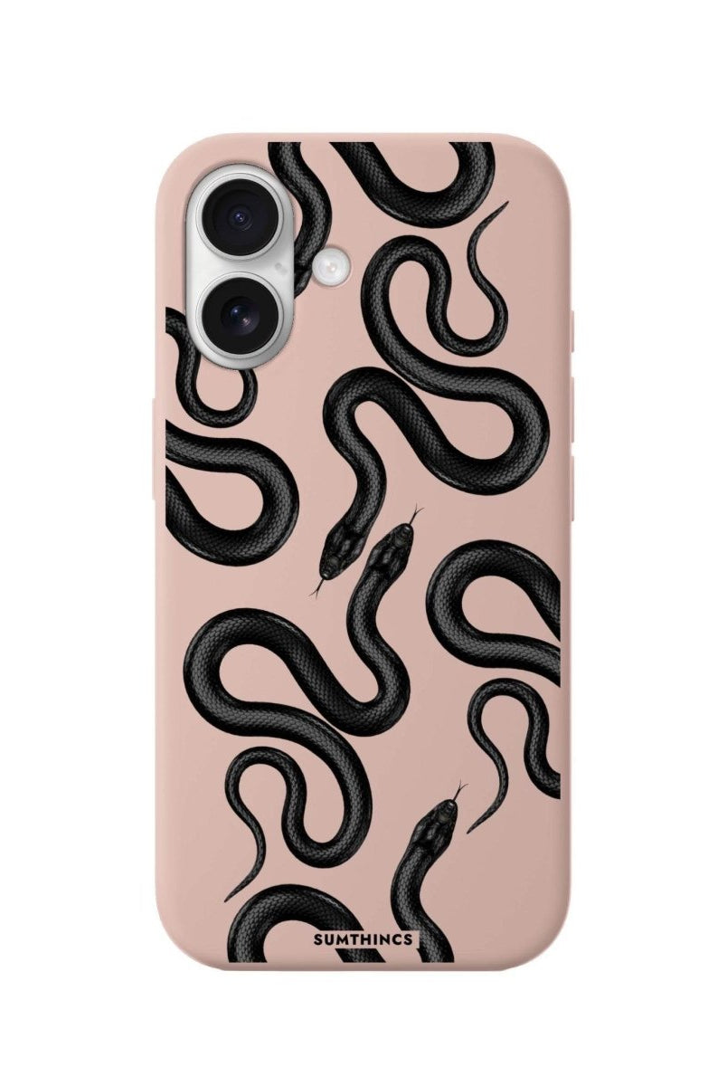 iPhone 16 Snakes Premium Telefon Kılıfı Bej - SUMTHINCS