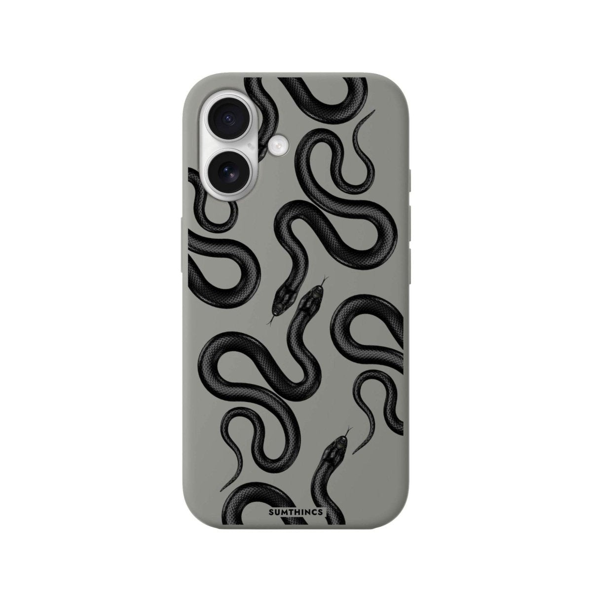 iPhone 16 Snakes Premium Telefon Kılıfı Gri - SUMTHINCS