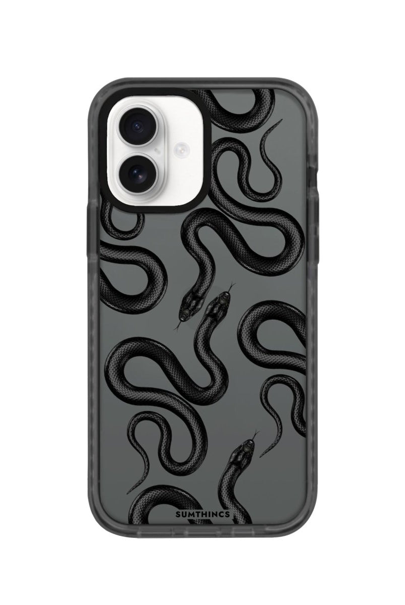 iPhone 16 Snakes Procase Şeffaf Telefon Kılıfı Antrasit - SUMTHINCS