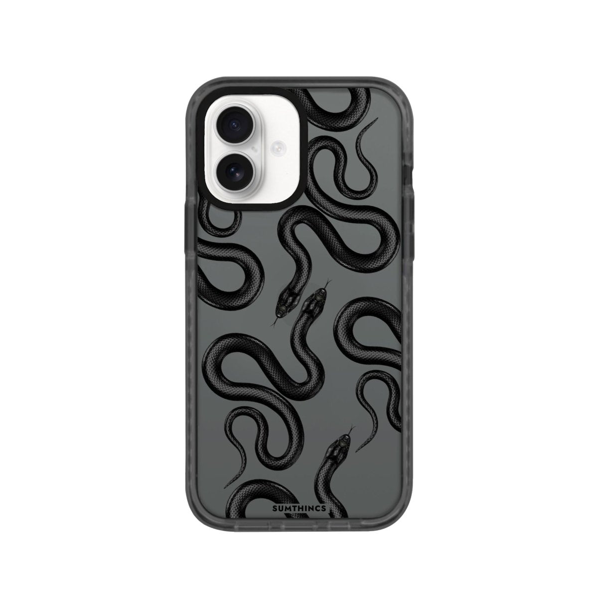 iPhone 16 Snakes Procase Şeffaf Telefon Kılıfı Antrasit - SUMTHINCS
