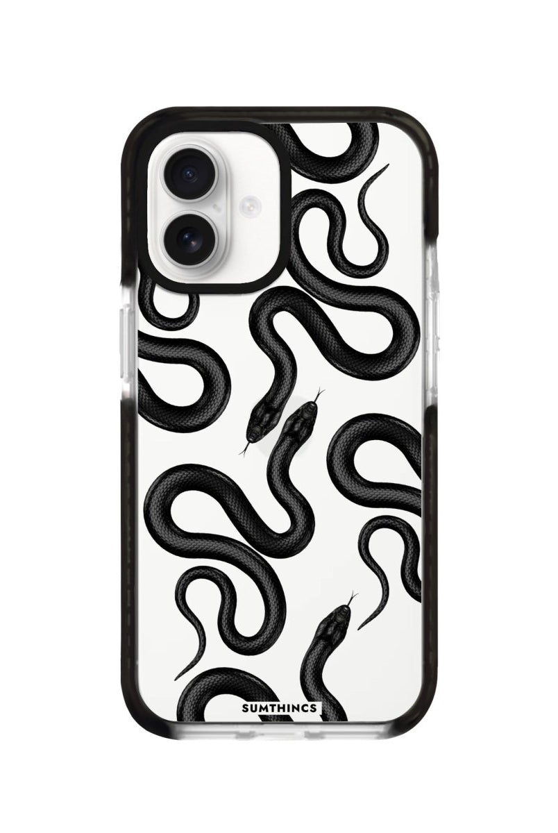 iPhone 16 Snakes Procase Şeffaf Telefon Kılıfı Siyah Şeffaf - SUMTHINCS