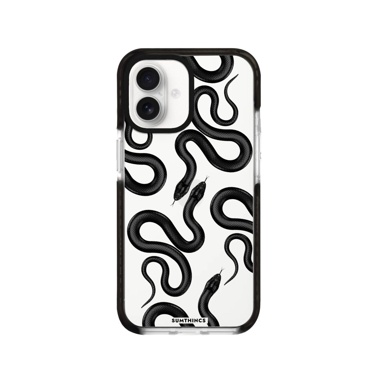 iPhone 16 Snakes Procase Şeffaf Telefon Kılıfı Siyah Şeffaf - SUMTHINCS