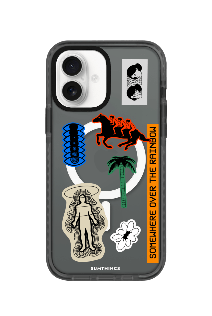 iPhone 16 Somewhere Magsafe Procase Şeffaf Telefon Kılıfı Antrasit - SUMTHINCS