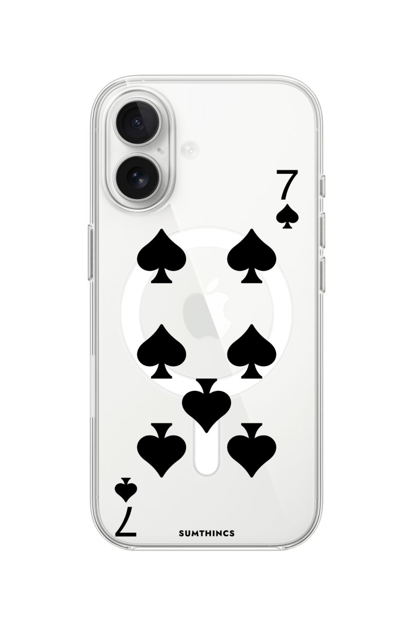 iPhone 16 Spade7 Clear Magsafe Şeffaf Telefon Kılıfı - SUMTHINCS