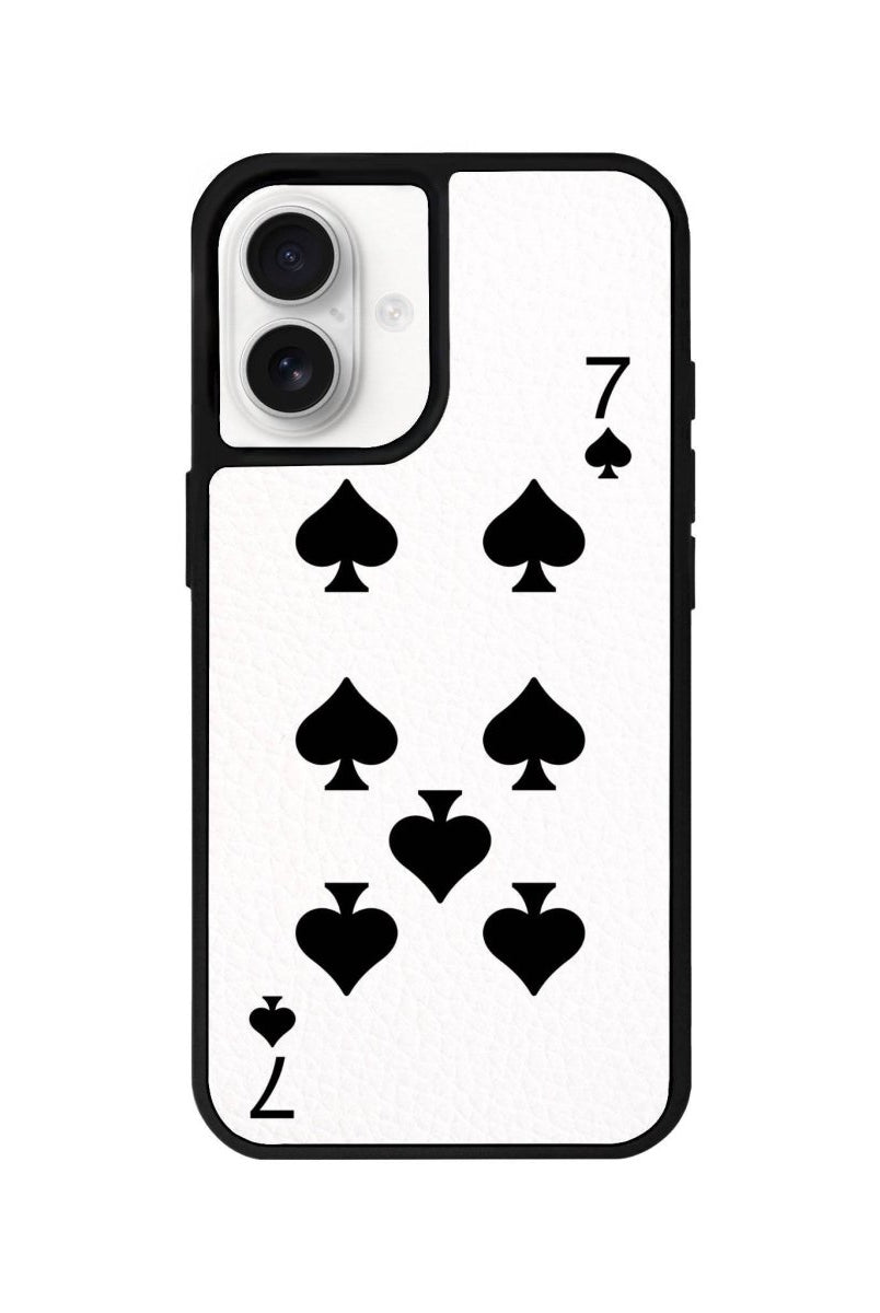 iPhone 16 Spade7 Leather Vegan Deri Telefon Kılıfı Beyaz - SUMTHINCS