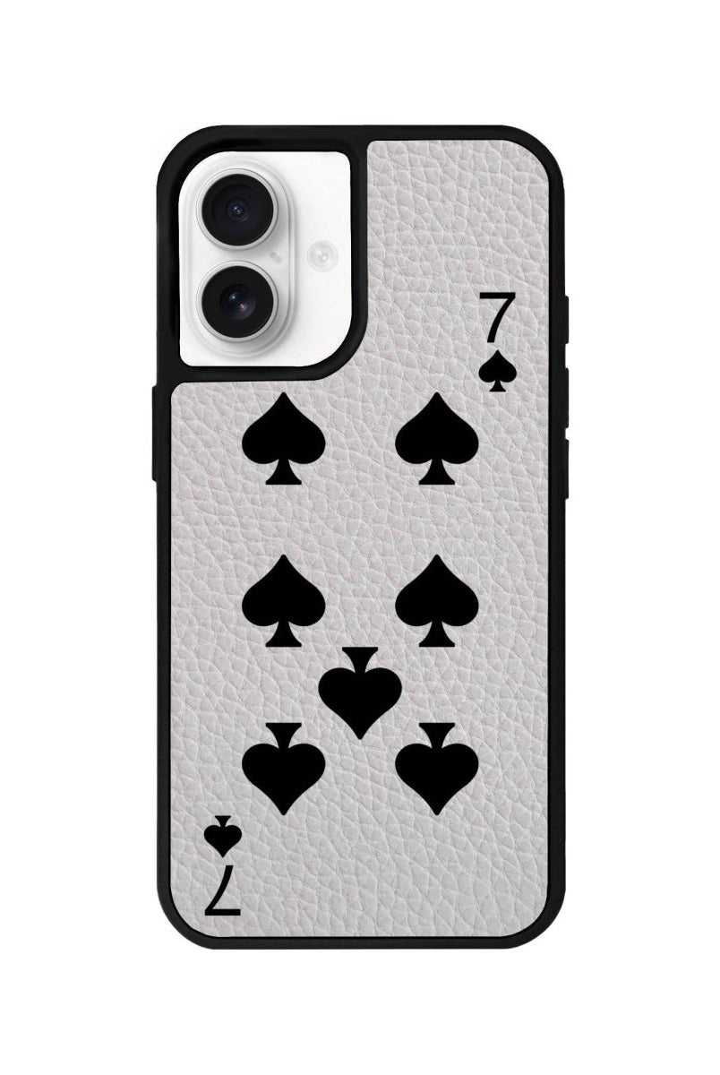 iPhone 16 Spade7 Leather Vegan Deri Telefon Kılıfı Gri - SUMTHINCS