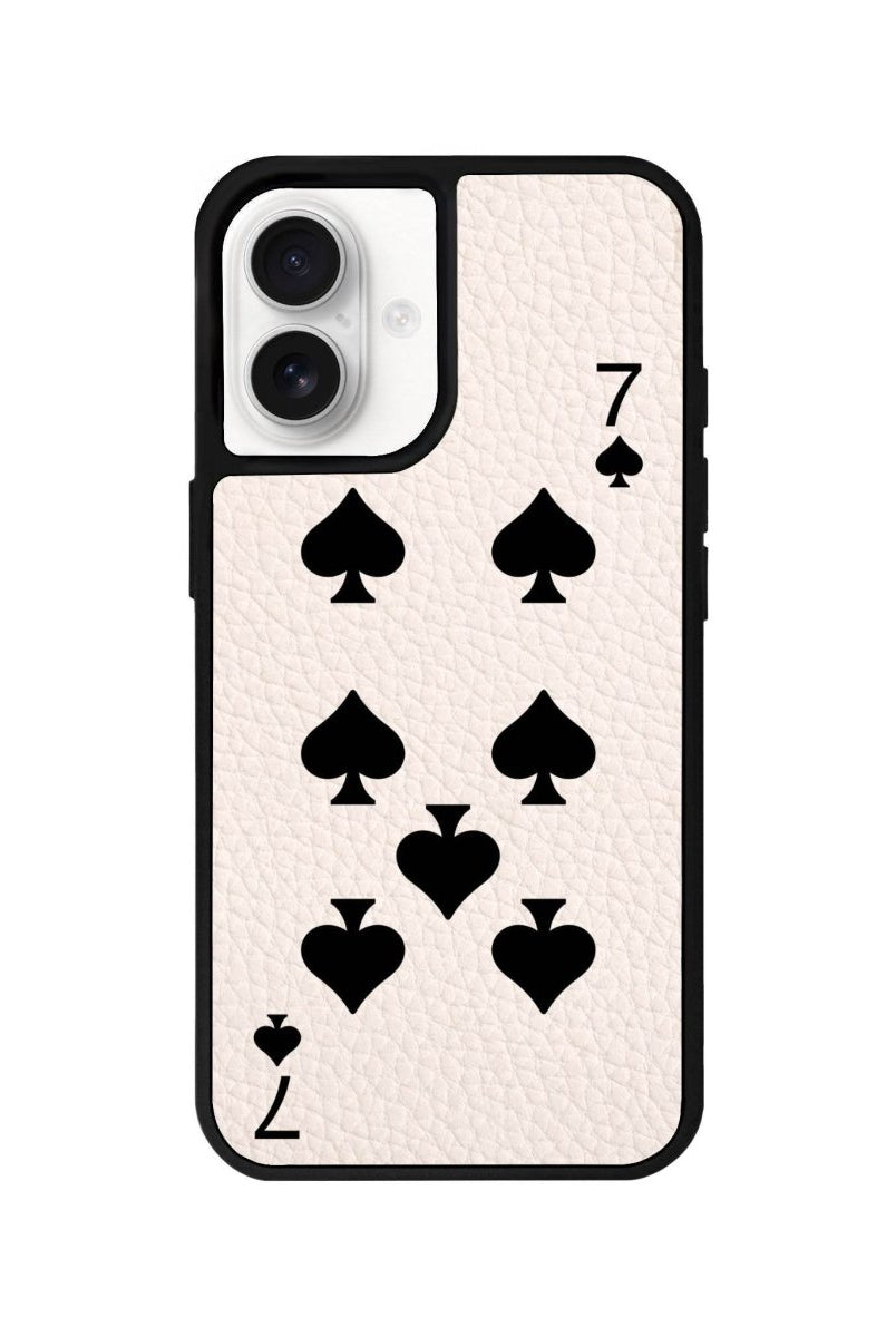iPhone 16 Spade7 Leather Vegan Deri Telefon Kılıfı Bej - SUMTHINCS