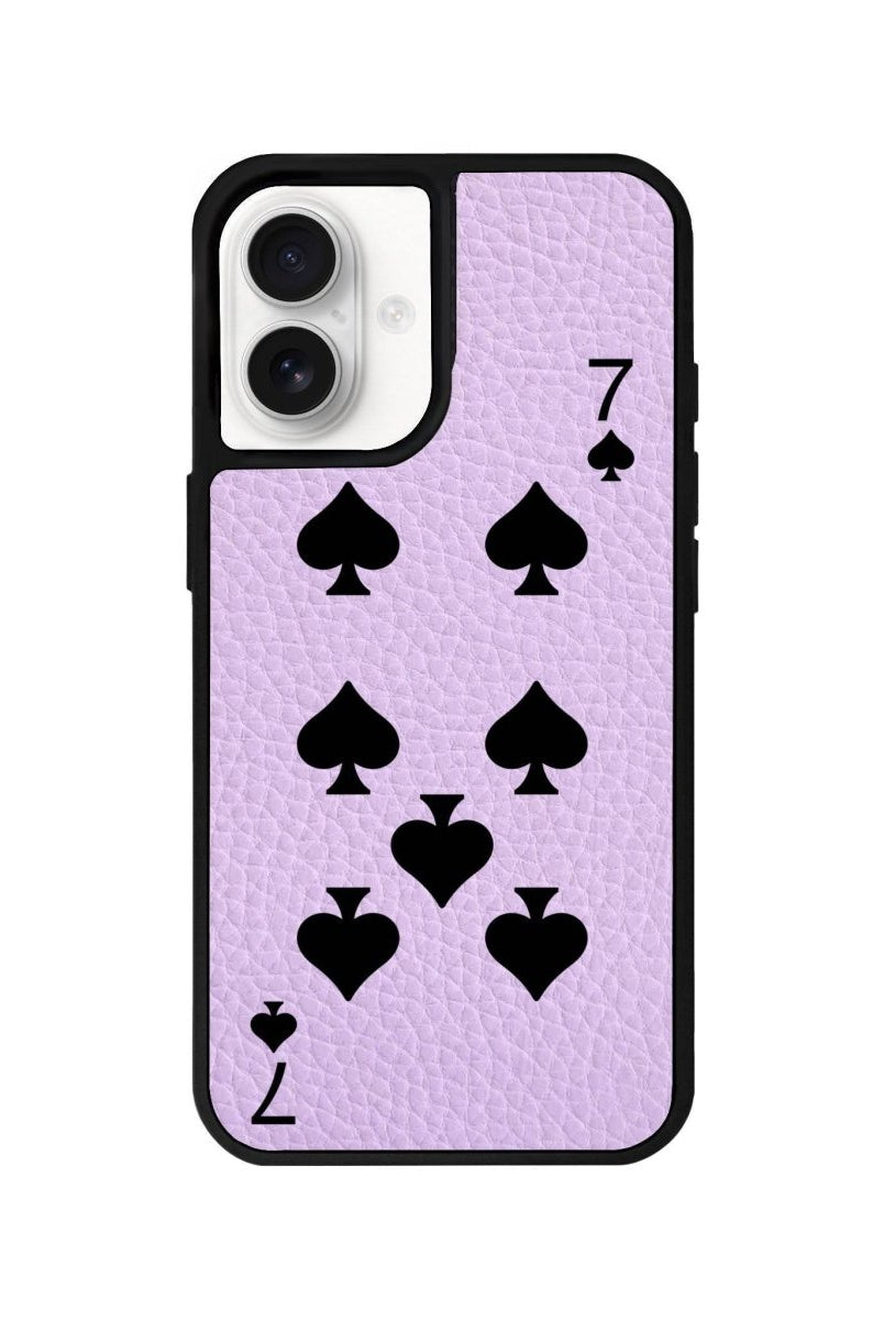 iPhone 16 Spade7 Leather Vegan Deri Telefon Kılıfı Lila - SUMTHINCS
