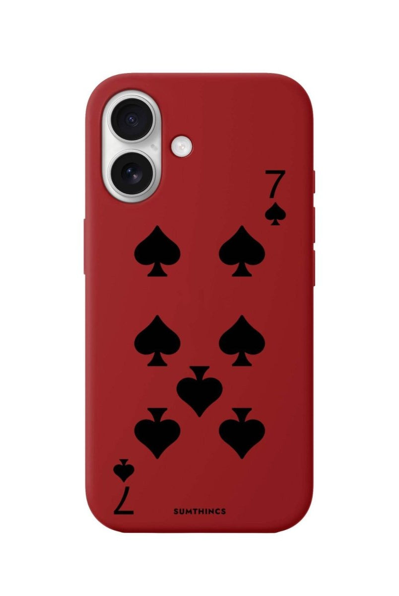 iPhone 16 Spade7 Premium Telefon Kılıfı Kırmızı - SUMTHINCS