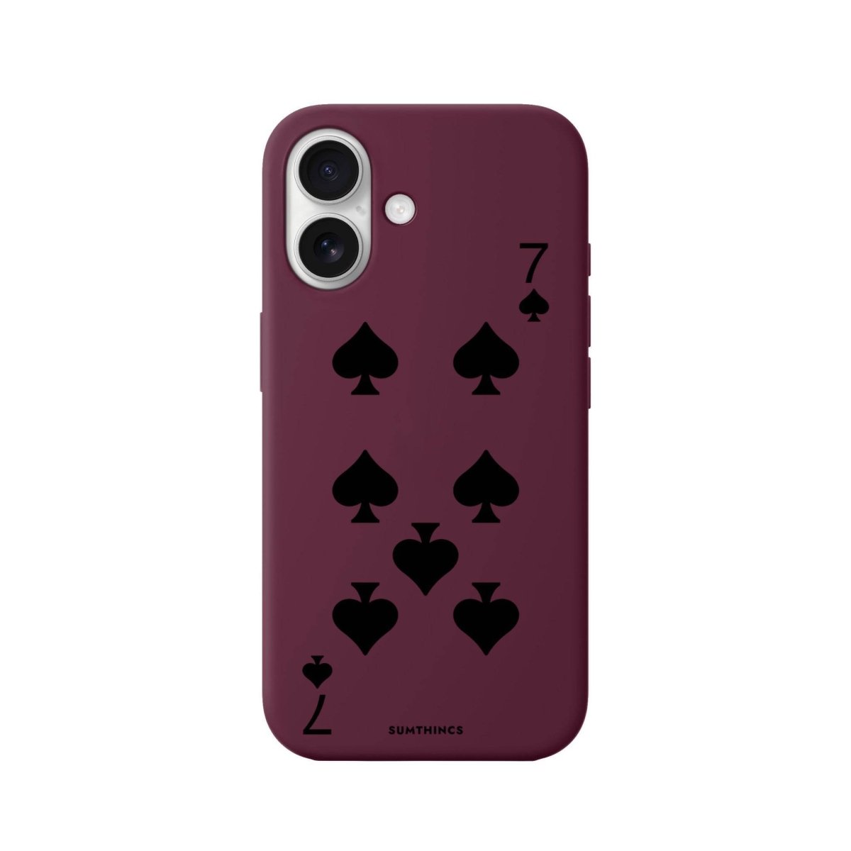 iPhone 16 Spade7 Premium Telefon Kılıfı Bordo - SUMTHINCS