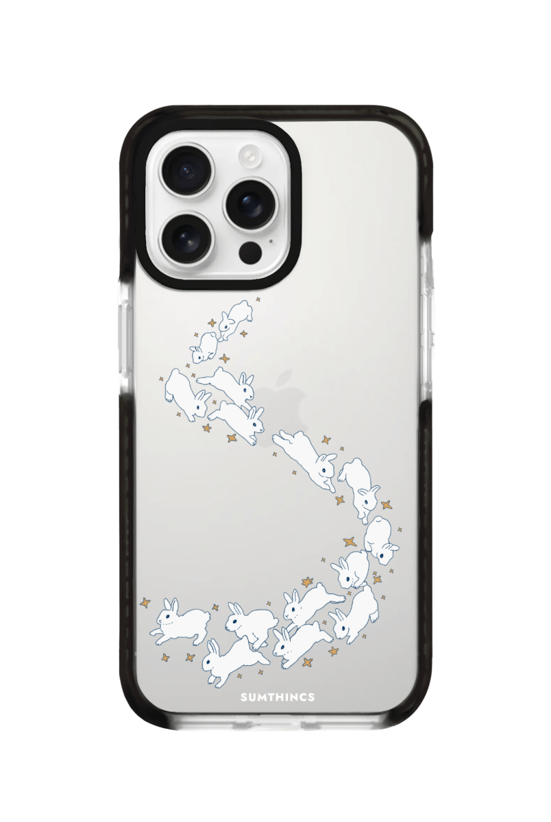 iPhone 16 Starry Bunnies Procase Şeffaf Telefon Kılıfı Siyah Şeffaf - SUMTHINCS