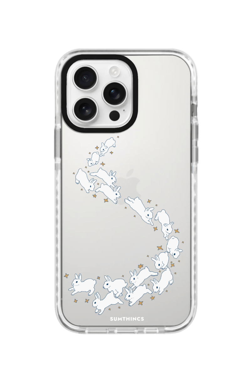 iPhone 16 Starry Bunnies Procase Şeffaf Telefon Kılıfı Beyaz Şeffaf - SUMTHINCS