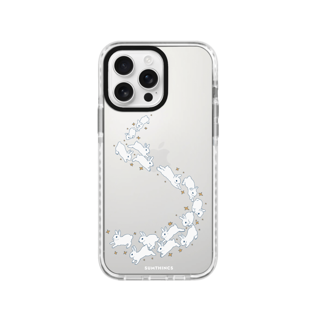 iPhone 16 Starry Bunnies Procase Şeffaf Telefon Kılıfı Beyaz Şeffaf - SUMTHINCS