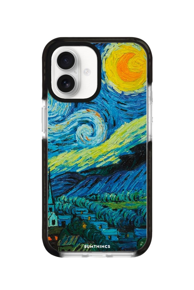 iPhone 16 Starry Night Procase Şeffaf Telefon Kılıfı Siyah Şeffaf - SUMTHINCS