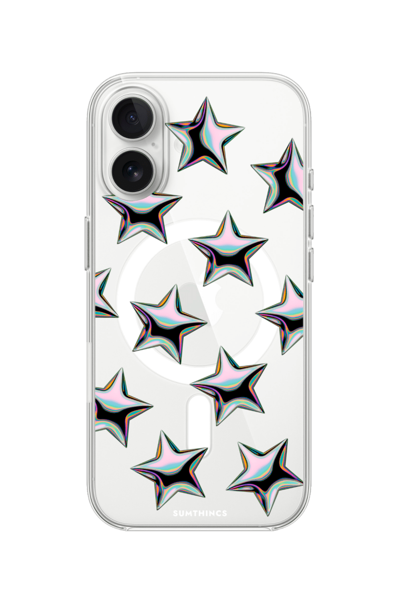 iPhone 16 Stars Clear Magsafe Şeffaf Telefon Kılıfı - SUMTHINCS