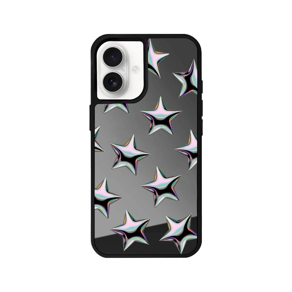 iPhone 16 Stars Mirror Aynalı Telefon Kılıfı Antrasit - SUMTHINCS