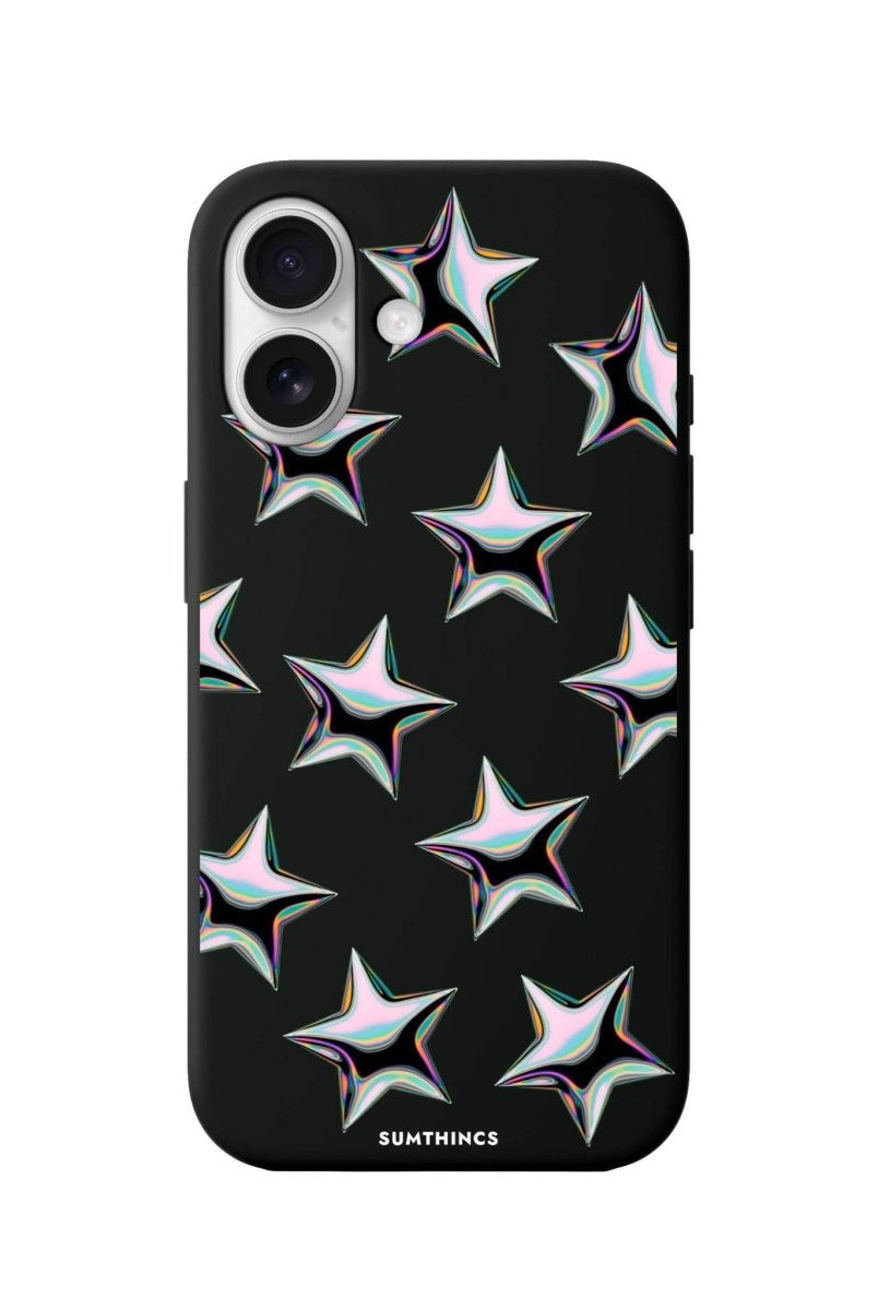 iPhone 16 Stars Premium Telefon Kılıfı Siyah - SUMTHINCS